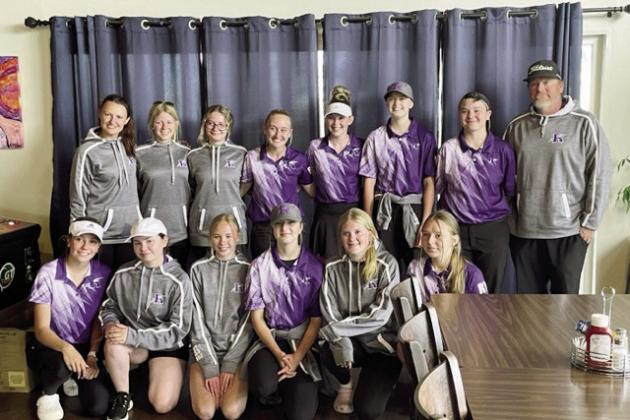Members of the RHS Girls Golf Team prepare for post-season play after winning the Silver Medal at their own invitational tournament. Courtesy Photo