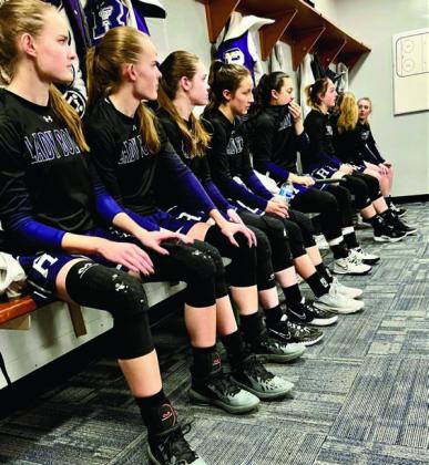 BEST PHOTOGRAPH - 2022 First Quarter Review, by Sue Barcus. The Rye High School girls basketball team listens to their coach in an undefeated regular season, and a third place finish in the 2A State Tournament. Photo by Sue Barcus