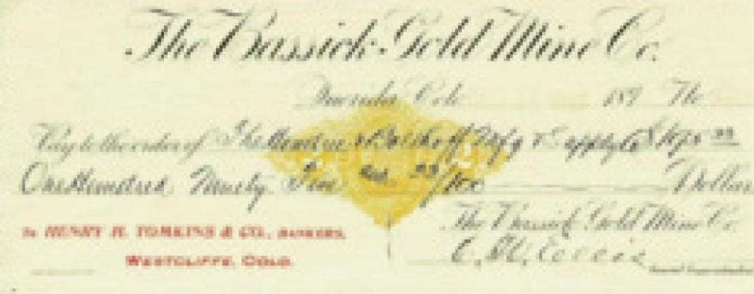 By 1890 the Tomkins Brothers had established the Tompkins Brothers Banks in the state of Colorado. They had banks in Leadville and Westcliffe. Courtesy Photo