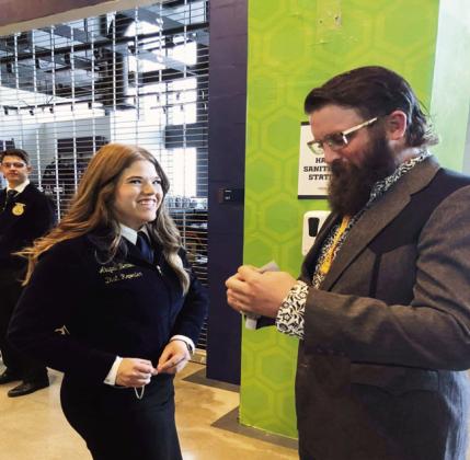 Bennett with RHS Ag Advisor Ethan Beeman at the national conference in Indianapoliis. Courtesy Photo