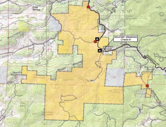 A tract of land was traded for a parcel directly south of Gobblers Knob, north of Ophir Creek, near Froze creek. It was this land, along with other acquistions that became Tomkins Mountain Meadow Ranch. Courtesy Photo