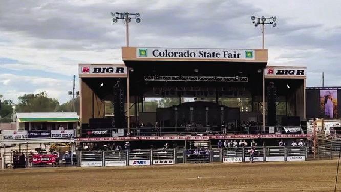 The large monitor in the Big R arena was set to display a picture of Kellie Stockton, Miss Rodeo Colorado 2019 on Sunday, August 25 as fans and family gathered to honor Stockton's life and devotion to rodeo. Courtesy Photo