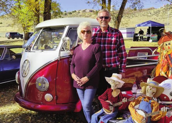 Mark and Lyn Orth with their 1962 Volkswagen “Stanley the Short Bus” took the 1st Prize Trophy at the Colorado City/Rye Lions Club Car Show held on Saturday at Greenhorn Meadows Park. Courtesy Photo