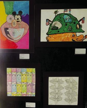 Craver art student's work that was displayed at the D70 Art Show at the Rawlings Library. Photo by Shirley Pigg