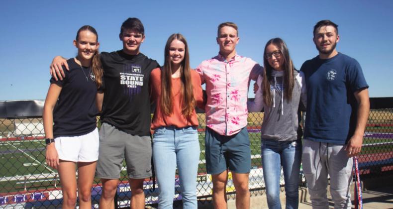 The 2021 RHS Homecoming Candidates, left to right, Sopie Adamson, Remington Peterson, Morgan Elarton, Schon Moore, Gracie Pfalmer, and Jack Scott. Don’t miss the fun on Homecoming weekend. Courtesy Photo