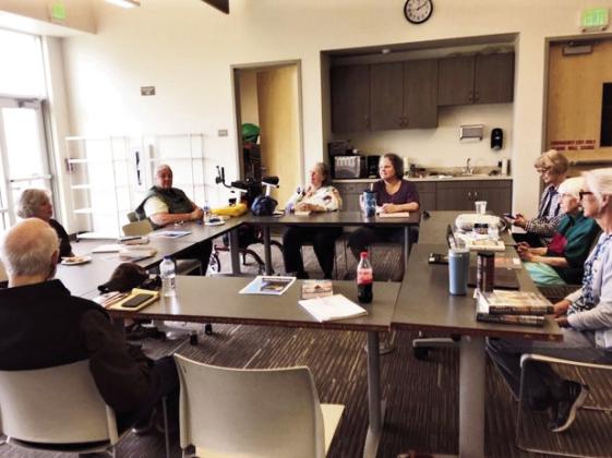 The Greenhorn Valley Book Club meets the last Thursday of the month at the Greenhorn Valley Library. Photo by Shirley Pigg