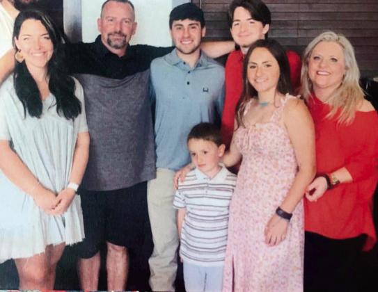 Rye High School teacher John Crowell with his family. Courtesy Photo