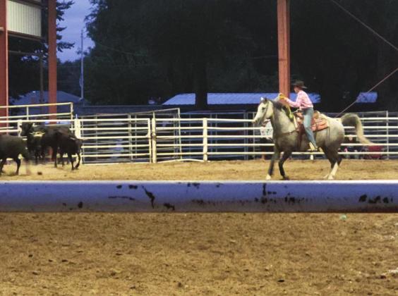 Wyatt Scheid competing in the PCSA Ranch Hand Contest. Photo by Shirley Pigg
