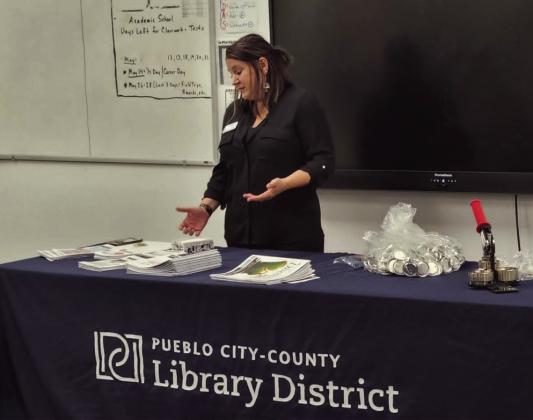 Ashley Swald of the Greenhorn Valley Library talks about the opportunities and fulfillments of working at the library. Photo by Shirley Pigg