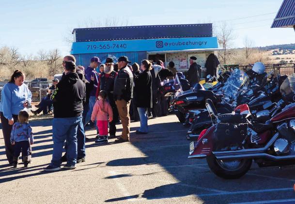 You Bee Hungry food truck offered a free breakfast to anyone riding in the Greenhorn Valley Toy Run Photo by Shirley Pigg