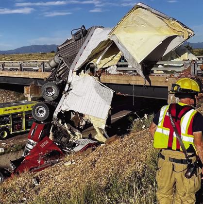 Rye Fire Protection District was on scene Friday to assist in rescue efforts. Courtesy Photo