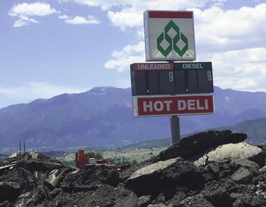 A view across the area at Colorado City’s Circle K where the gas pumps used to be located Photo by Shirley Pigg