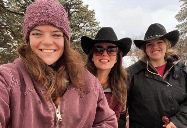 Rye Resident and Pueblo Public School District 70 Board of Education Candidate Ann Bennett, center, with her daughters. Courtesy Image