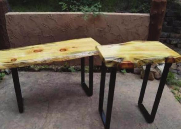 This weekend’s Mountain Aire Festival auction will feature handcrafted tables made locally from beetle kill pine. Courtesy Photo