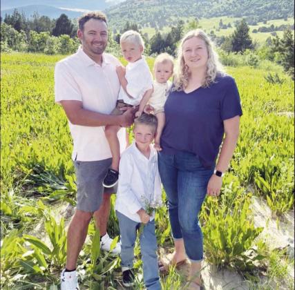 Ian Martinez-McGraw. holding Jeter, Maddux is standing and the baby is Griffey. Far right is Ian’s wife, Aubry. Courtesy Photo