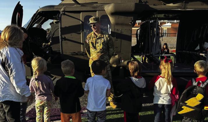 US Army and DEA personnel answer questions for Rye Elementary Students at Red Ribbon Week event. Courtesy Photo