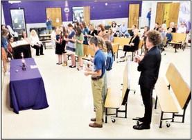 The National Honor Society inductees were honored in a ceremony held at Craver Middle School on May 22. Courtesy Photo