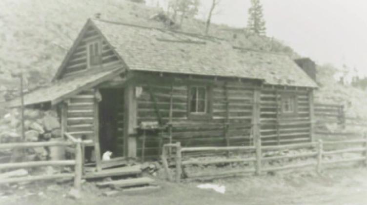 Clair and Ila Kae Akin Avenell remodeled the Frank Susman cabin in the Ophir Creek Mining Camp into a schoolhouse. Courtesy Photo