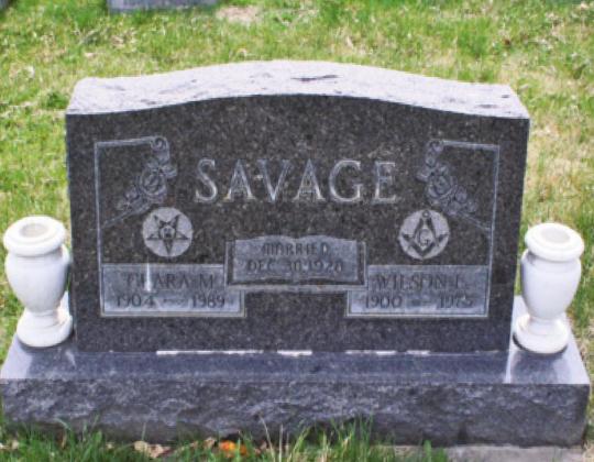 Clara Mabel Stoner married Wilson L. Savage on December 30, 1928 in Iowa. Wilson died in 1975 and Clara in 1989 and they are both buried in Pueblo Courtesy Photo