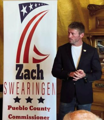 Pueblo County Commissioner Republican candidate Zach Swearingen visits the Greenhorn Valley community. Courtesy Photo