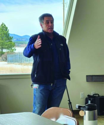 Frank Beltran, Pueblo County Assessor and Terry Montez, exemption specialist at the Pueblo County Assessor's Office, were the speakers at the January Lunch and Learn at the VFC Susan Kalman Community Center. Photo by Shirley Pigg