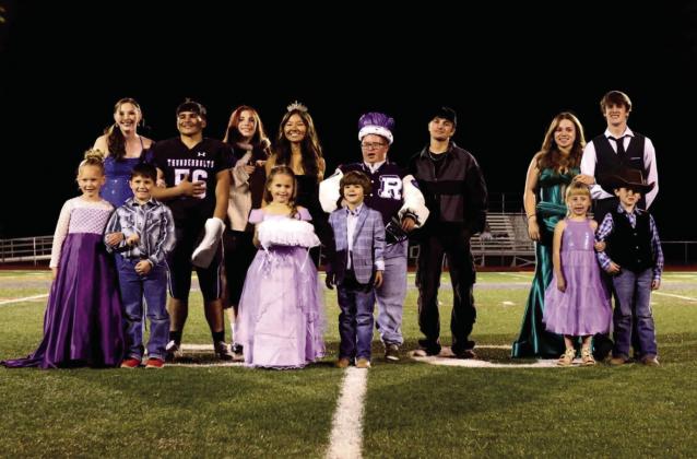 Rye High School 2024 Homecoming Court - back row, L-R: Kelsey Stribling, Jose Martinez, Kendall Himmelberg (last year's homecoming queen), Katie Prichard (Queen), Jayden Lucero (King), Mason Ford (last year's homecoming king), Desiree Ruiz, Camden Arnold. Front row, L-R: Arley Guilliams, Michael Stock, McKenna Colleti, Payson Tittel, Liberty De-Jong, Cole Dennison. Photo Courtesy of Teri Prichard