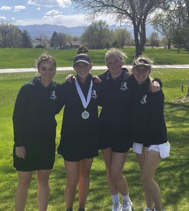 Rye High School varsity golf team (L-R)Taylor Pye, Kelsy Stribling, Olivia Donlon, Kenzie Nielson Courtesy Photo