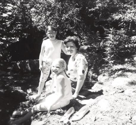 Cheryl Johnson Huban in the foreground, with her mother and sister in 1962. Courtesy Photo