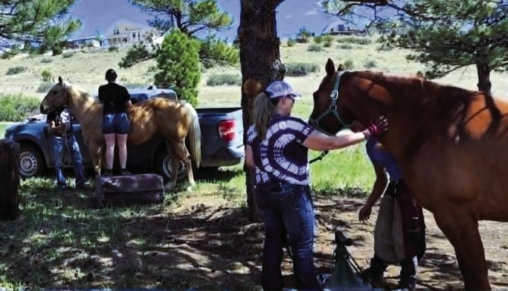 RCC Saddle Club hosted a convenient clinic with several equine services available right at the RCC Arena. Photo by Shirley Pigg