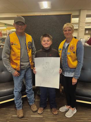The Colorado City/Rye Lions Club was proud to name Mason Goldberg as the local winner in the 2025-2026 Peace Poster Contest. Courtesy Photo