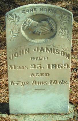 John Jamison tombstone Courtesy Photo