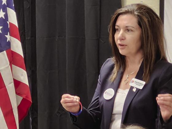 Pueblo County Commissioner Candidate Paula McPheeters met the public on Sunday at a Colorado City forum with Commissioners Zach Swearingen and Eppie Griego, State Representative District 46 Candidate Kim Swearingen, and Pueblo County District Attorney Candidate Kala Beauvais Photo by Shirley Pigg
