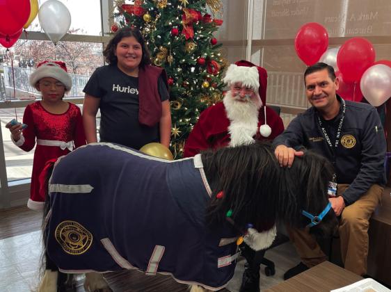 Sheriff Lucero at the Pueblo County Sheriff’s Office family Christmas party. Courtesy Photo