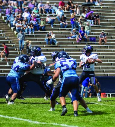 Freshman Quarterback Brady Baumgartner threw for over 200 yards and two touchdowns against Trinidad last Saturday. Courtesy Photo