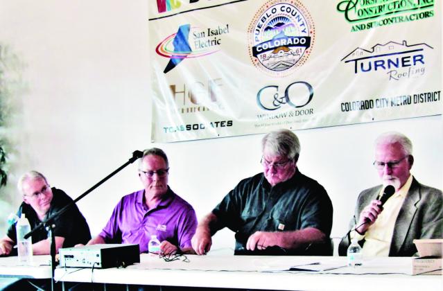 CCMD Board of Directors Candidates speak to Colorado City citizens at an open forum held in the Susan Kalman Peaks to Prairie Community Center. Photo by Shirley Pigg