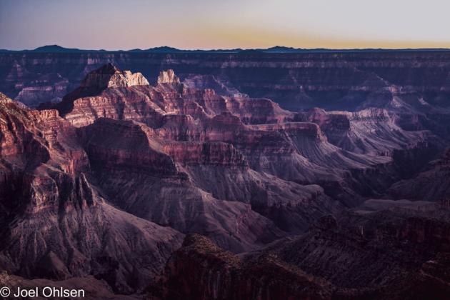 Ohlsen's photo titled 'Sunset at Bright Angel Point' was recently awarded second place in the Pueblo Art Guild's Southwest Show. Photo Courtesy of Joel Ohlsen