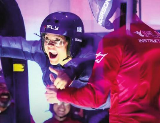 Craver Middle School student flying in the windtunnel at the Ifly Indoor Skydiving fieldtrip organized by science teacher George Pigg. Courtesy Photo