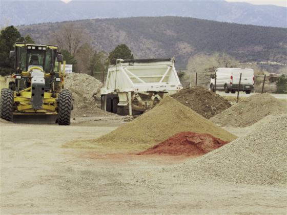 High Country Repair and Landscaping’s Colorado City yard demonstrates the equipment and material available to valley customers. Photo by Shirley Pigg