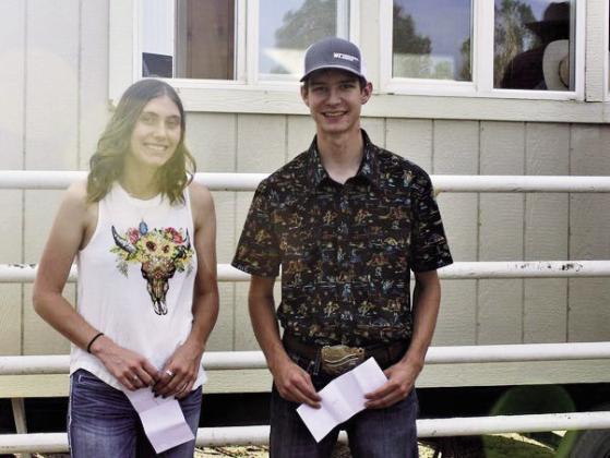 PCSA presented Katelynn Frick and Zeb Laca, both Rye High graduates with the Dickerson Memorial scholarships for 2023. Courtesy Photo