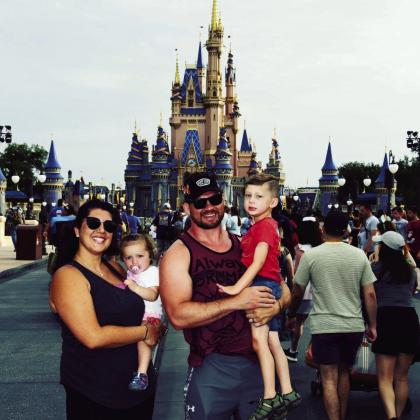 The 2022 Rye High School Athletic Director/Assistant Principal Matt Addington with his family. Courtesy Photo