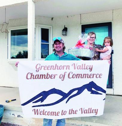 Greenhorn Valley Chamber of Commerce Vice-President David Chucka makes the latest delivery of one of the Chamber's Welcome Baskets to new Greenhorn Valley residents. Courtesy Photo