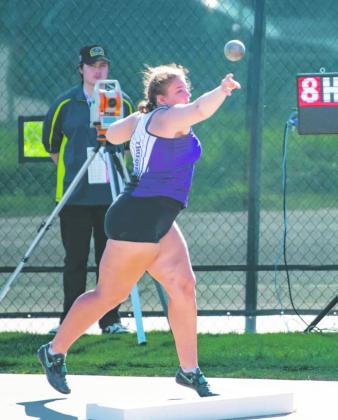 Rye High’s Madison Heasley finished 17th in the shot put at state. Courtesy Photo