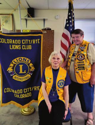 Patsy Eichacker (L) and Barbara Heaton retire from the Colorado City/Rye Lions Club. Heaton was a member for 18 years. Courtesy Photo