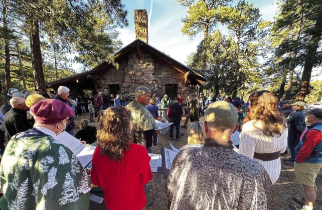Quite a crowd gathered for the 73rd Yule Log Hunt in Beulah Courtesy Photo