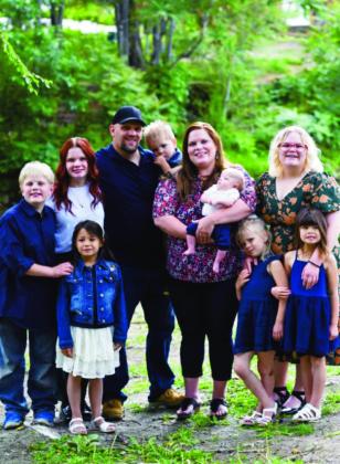 Greenhorn Valley Baptist Church Pastor Paul Okins, with wife Ashleigh and family. Coutesy Photo