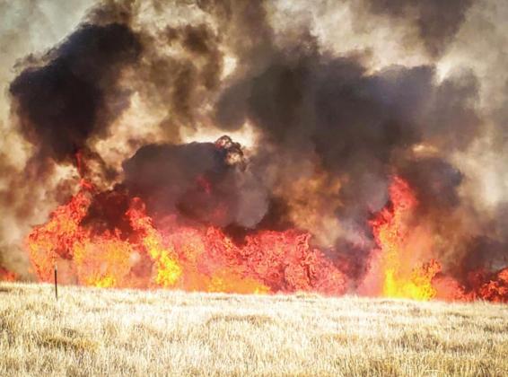 The Huerfano Road Fire, 3.2.22 Courtesy Photo