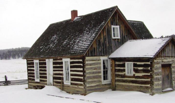 The home Adeline Hornbek built for herself and four children in Florissant, Colorado.