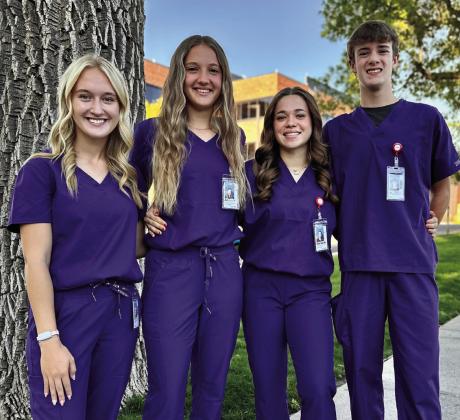 Kenzie Nielson, Adyson Mittlestadt, Desiree Ruiz, Kameron Arnold (LR) enter STEP at UCHealth Parkview. Photo courtesy of UCHealth