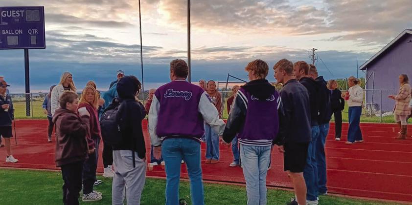 Prayer circles included participants of all ages, faiths, and cultures at the Rye High School Fellowship of Christian Athletes event last Wednesday Photo by Shirley Pigg