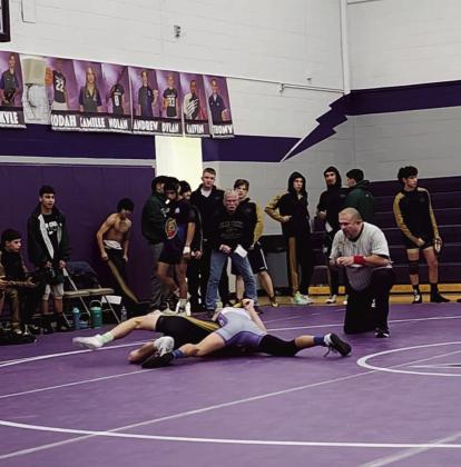 Andy Prichard gets a fall over a Bear Creek Opponent Courtesy Photo